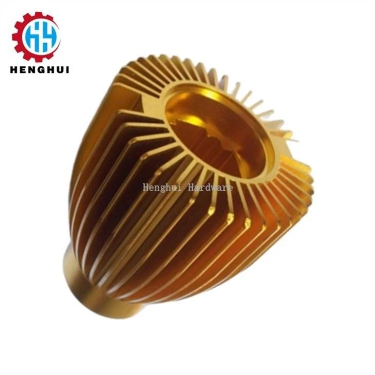 61-cnc golden anodized aluminum of light part